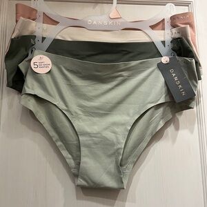 5 Pairs Danskin Intimates Women's Soft No Show Panties Underwear